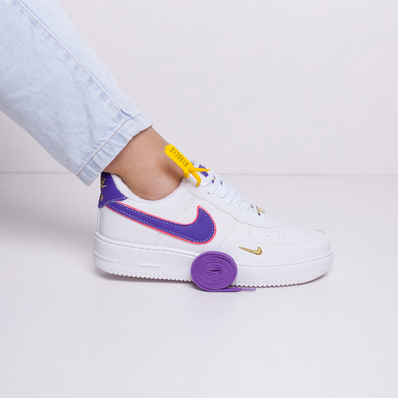 TÊNIS NIKE AIR FORCE BRANCO ROXO