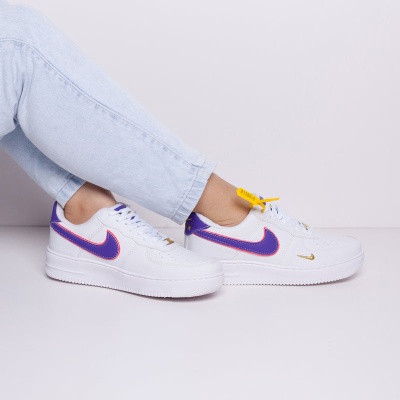 TÊNIS NIKE AIR FORCE BRANCO ROXO