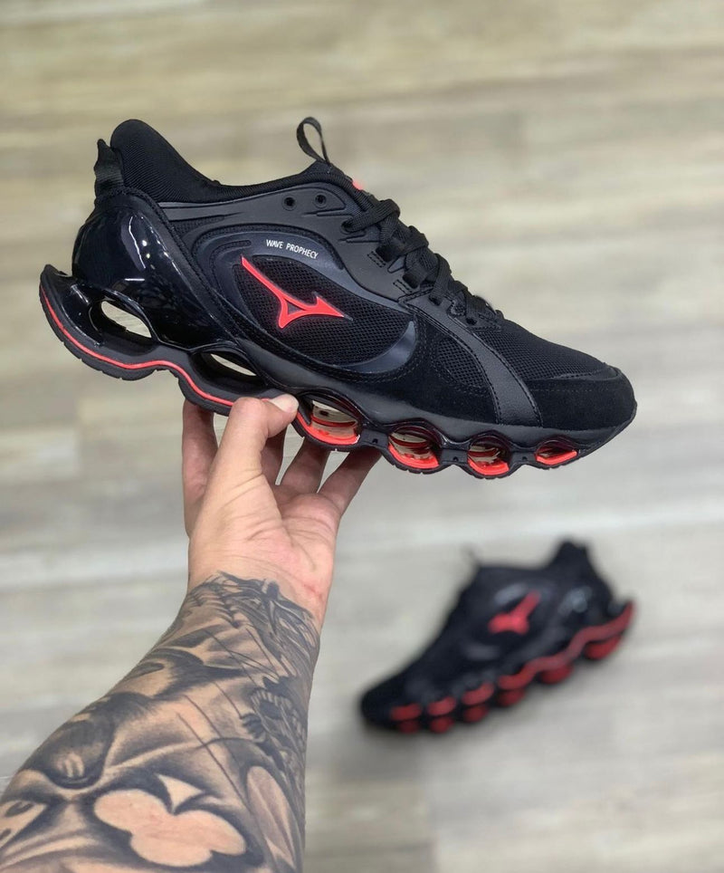 TÊNIS MIZUNO LS PRETO E VERMELHO