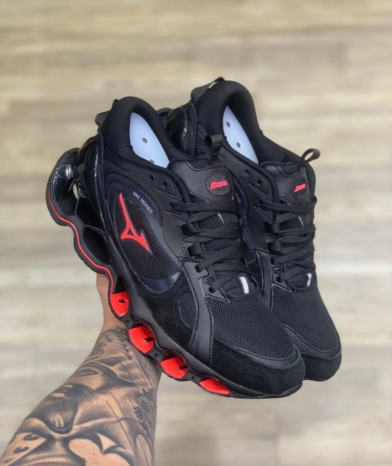 TÊNIS MIZUNO LS PRETO E VERMELHO