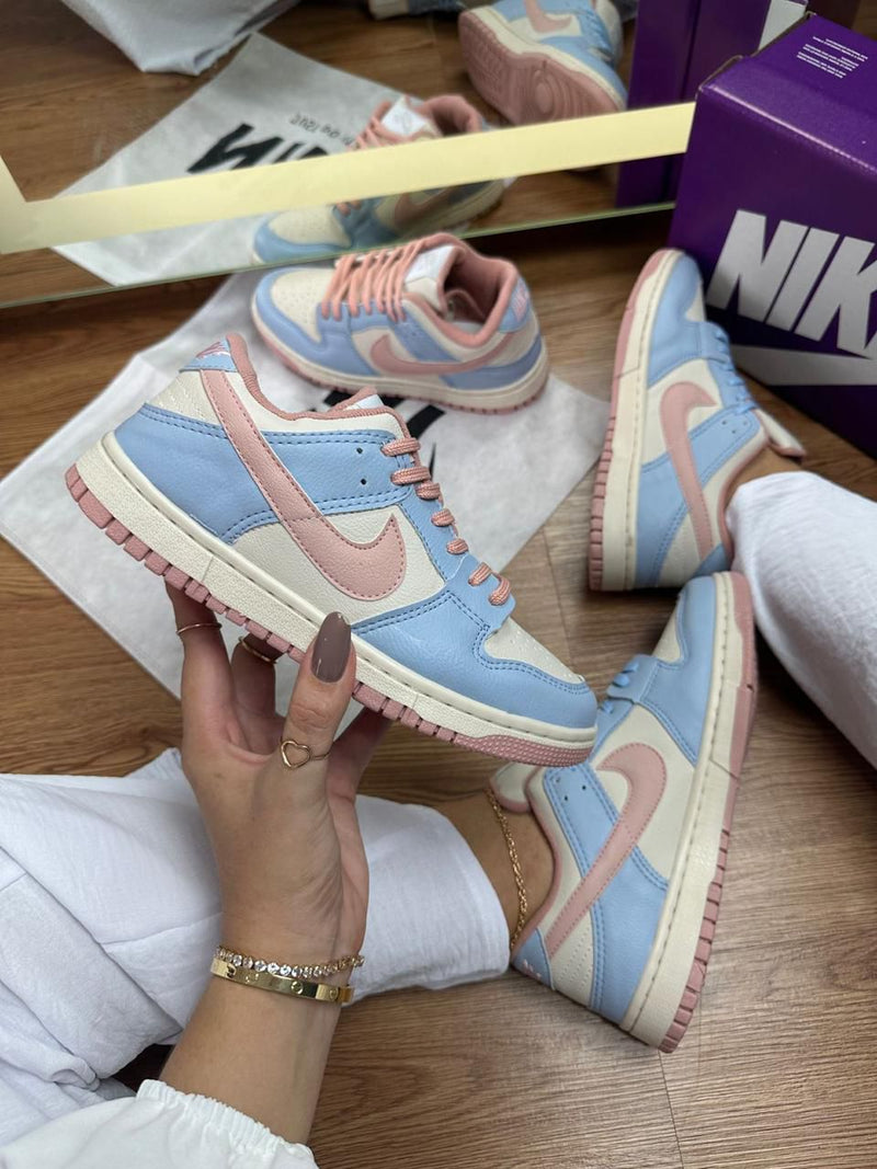 TÊNIS AIR DUNK ROSA CLARO AZUL BEBÊ